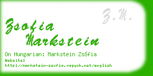 zsofia markstein business card